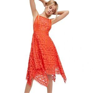 Free People - Just Like Honey Mini Lace Dress (coral orange)